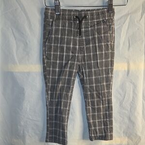 Denim&Co Charcoal Plaid Pants